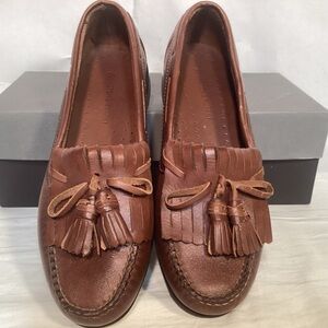 Leather Johnston & Murphy Tan Tassel Loafers Slip-on Men’s Size 8 1/2